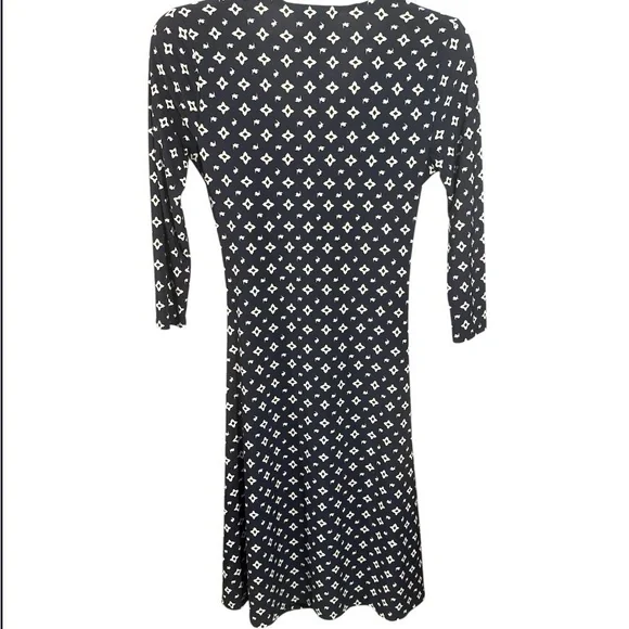 Ralph Lauren Black Dress with White Geometric Print - Long Sleeve - Picture 2 of 6